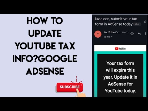 How to update youtube tax info 2024?google adsense