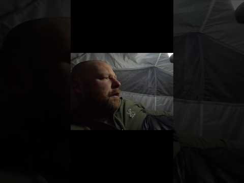 This tent is taking a right beating from the strong wind. 3f-ul-taiji-1-tent