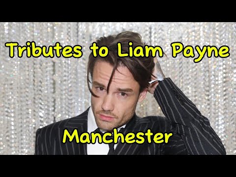 Tributes and Memorial to Liam Payne (One Direction). 1993 - 2024. Manchester City Centre.