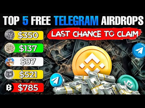 5 Best Telegram Free CRYPTO AIRDROPS | Listing Confirmed - Bigger Than Dogs - $5000 Money Claim