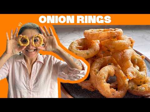 INDIAN STYLE ONION RINGS - so good you want to make them now! #onionrings