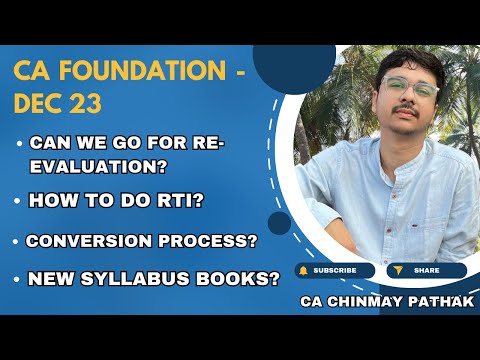 Re-evaluation? RTI? New Scheme? All in one video for clearance of doubts CA Foundation June 2024