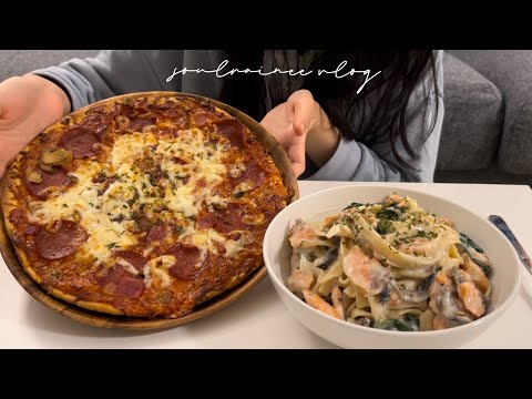 What I eat in a week 🍕🍝 *healthy recipes + home cafe