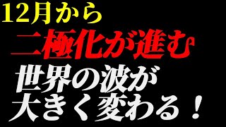 まだまだ12月からさらなる【二極化】が進む！光と闇を見極める手段とは?世界の波が大きく変わる!!