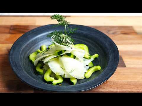 Kohlrabi Salad with Cucumber and Dill