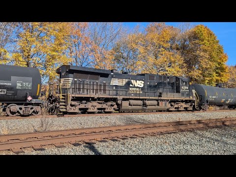 Norfolk Southern Rumbling Through Bolivar - Railfanning - Bolivar, PA (11/3/24)