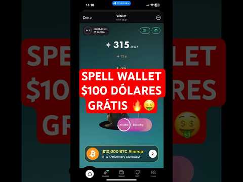 🚨URGENTE GANAS  $100 GRATIS🔥SPELL WALLET 🚀🔥#telegram #spellwallet #crypto #bitcoin #shorts