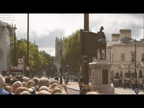 Queen's Coffin Procession to Westminster Hall - Live