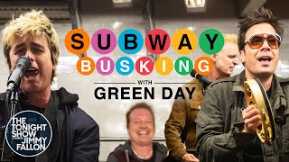 Subway Busking with Green Day | The Tonight Show Starring Jimmy Fallon