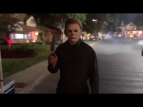 Behind the scenes of HALLOWEEN (2018) with Michael Myers (James Jude Courtney)