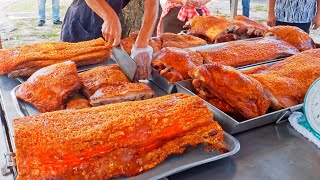 Sold out 3 Roasted Pigs in 1 hours！Crispy Roasted Pork Cutting Skills / 最熱門燒肉！1小時賣光3隻烤豬, 脆皮燒肉切割技