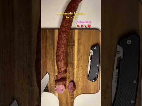 Slicing and Cooking a Traditional Homemade Sausage with a Solognac Axis 85 Knife Part 1