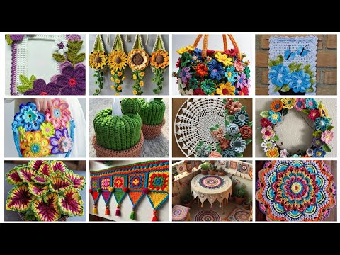 Ideas elegantes y hermosas de patrones de crochet hechos a mano para decoraciones del hogar