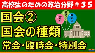 【高校生のための政治・経済】国会の種類#35