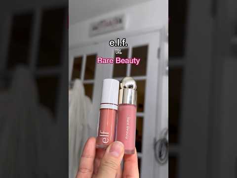 Comparing the NEW #elf Camo Liquid Blush to #RareBeauty Soft Pinch Blush #comparison #dupes #shorts