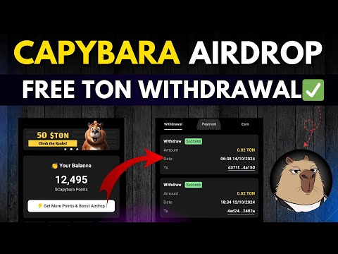 Capybara Meme Withdraw || Capybara Meme Airdrop Withdrawal || Capybara Meme Withdraw Ton