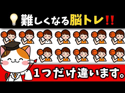 🏀【色んな脳トレ！】全問できたら凄い！楽しく脳を鍛える！1つだけ違うのはどれ？【バスケットボール編】