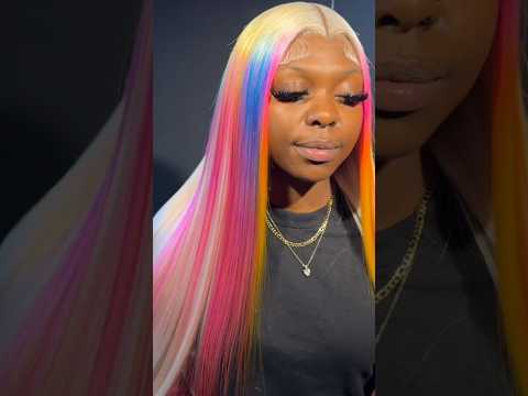 MIDDLE PART FRONTAL WIG INSTAL W/ BABY HAIR 💕 #beauty #shortvideo #shorts #fyp #viral #hair #reels