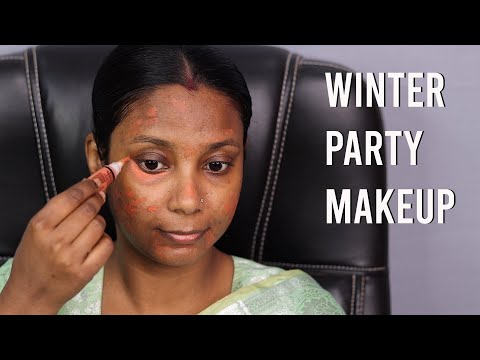 Winter Special Glam Makeup/ Self Makeup Tutorial For Beginners/ Party Makeup Tutorial/ Guest Makeup