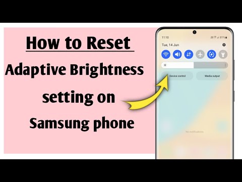 How to reset adaptive brightness on Samsung phone