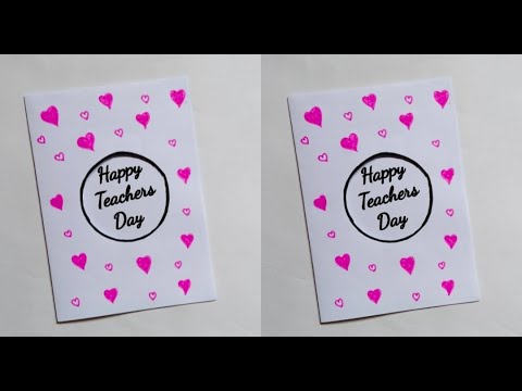 {last minute} gift for teachers/how to make teachers day card idea at home/white paper card/easycard