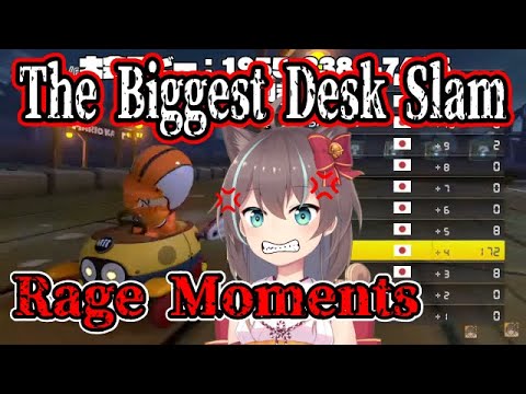 [Mario Kart 8 Deluxe] Desk Slam Like a Gunshot [Matsuri/hololive/EN Sub]