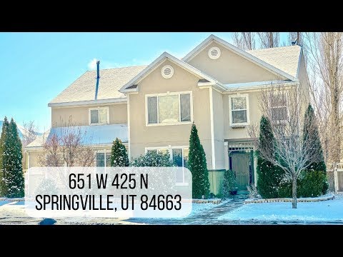 SOLD! 651 W 425 N Springville, UT 84663 Video tour