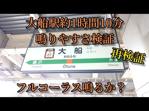 【フルコーラス鳴るか？】大船駅で約1時間10分鳴りやすさ検証(再検証)してみた結果  第42弾