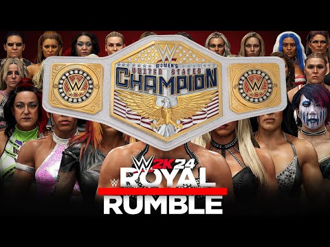 WWE 2K24 ROYAL RUMBLE MATCH FOR THE WWE WOMENS UNITED STATES CHAMPIONSHIP BELT!