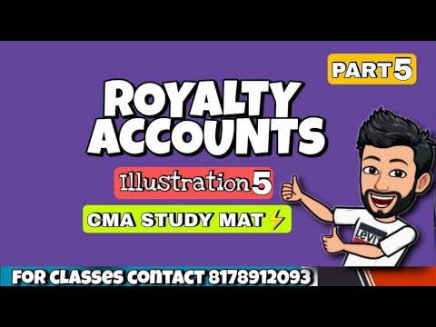 L5 Illus 5 | CMA inter Royalty Accounts | CMA inter financial Accounting | The Commerce Coach