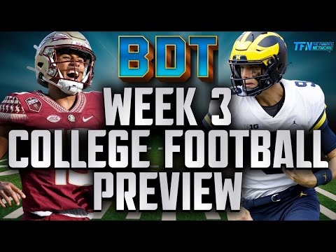 Week 3 College Football Preview | BDT #ncaa #ncaafootball #football #collegefootball #collegesports