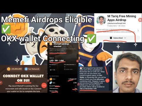 Memefi Airdrop SUI OKX Wallet Connectto Withdrawal Process || Memefi FinalSnapshot  Listing Claim✅