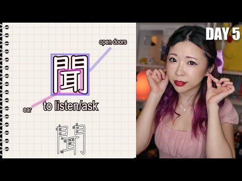 Kanji Day 5 for Beginners  耳鼻目聞音楽 (Etymology & Readings)