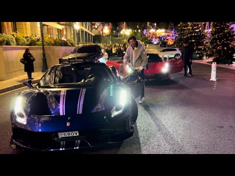 Lifestyle in Monaco Antonio Giovinazzi Ferrari driver with his 488 pista