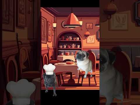 hilarious pug response, pets trip to cafe cute funny, funny conversation