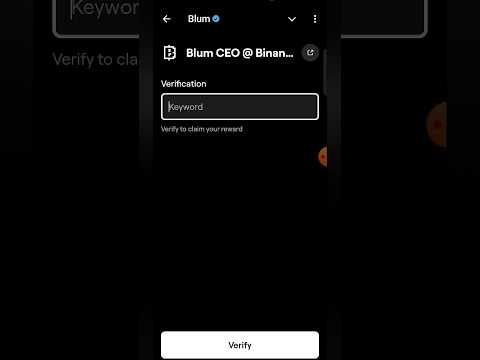 Blum CEO @ Binance | BLUM new task Keyword | #blum #newtask #keyword #blum #ceo #binance #blockchain