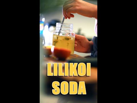 Hawaii Recipes - Fresh Lilikoi soda #shorts