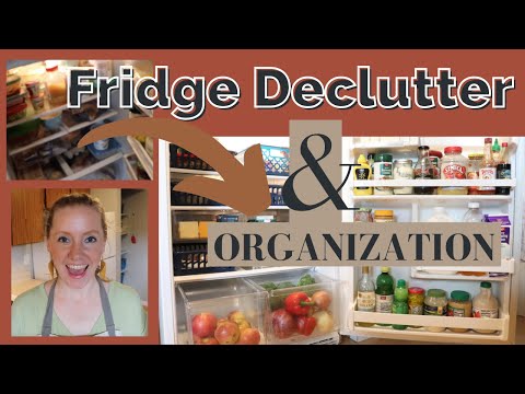 Fridge Declutter and Clean | Declutter with Me | Dollar Tree Fridge Organization