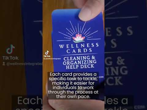 Wellness Cards.  Cleaning and Organizing Help Deck. #WellnessCards #CleaningAndOrganizingTool