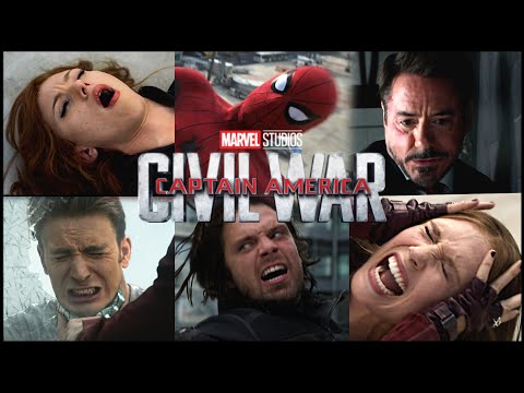 All The Avengers Getting Beaten Up In Civil War 4K HD