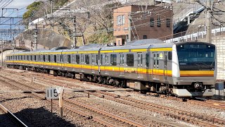 E233系8000番台N19編成 車輪転削返却回送 国府津駅到着