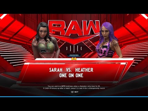 WWE 2K24 AWA Monday night dawn: Sarah vs Heather