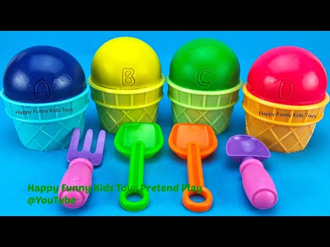 Play Doh Ice Cream Cups with Surprise Toys Yowie Whale Shark Shopkins and Puppies