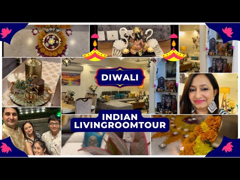 Diwali Tour of Indian Livingroom 🪔 Diwali Celebration with family ✨ Last min shopping *Amazon*❤️