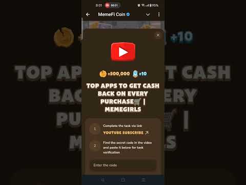 TOP APPS TO GET CASH BACK ON EVERY PURCHASE🛒 | MEMEGIRLS | Memefi Code