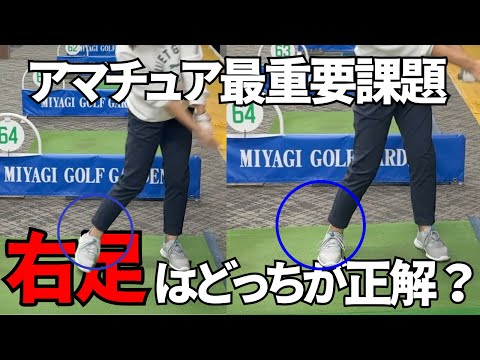 【ゴルフレッスン】ベタ足スイング？それとも右足は上がる？どっちが正解？