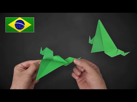 Origami: Dragão que Bate as Asas - Tutorial PTBR