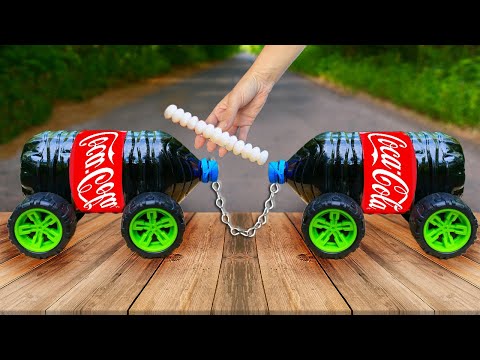 Experiment: Coca-cola vs Mentos Domino Chain Reaction