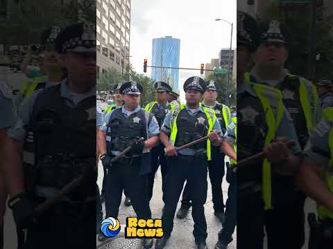 Clashes at night 2 of the DNC in Chicago. Full video coming soon