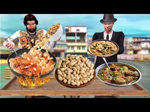 Peanut Chicken Curry Recipe Tasty Butter Chicken Street Food Hindi Kahani Moral Stories Comedy Video